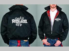 Rock n Roll  Bunda Harrington s hrejivou podšívkou farby RED TARTAN, obojstranné logo (s kapucou iba v čiernej farbe je za 42,90euro) 